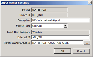 Input Owner Settings